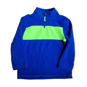 Children’s place size 4T pull over jacket Blue & bright neon green